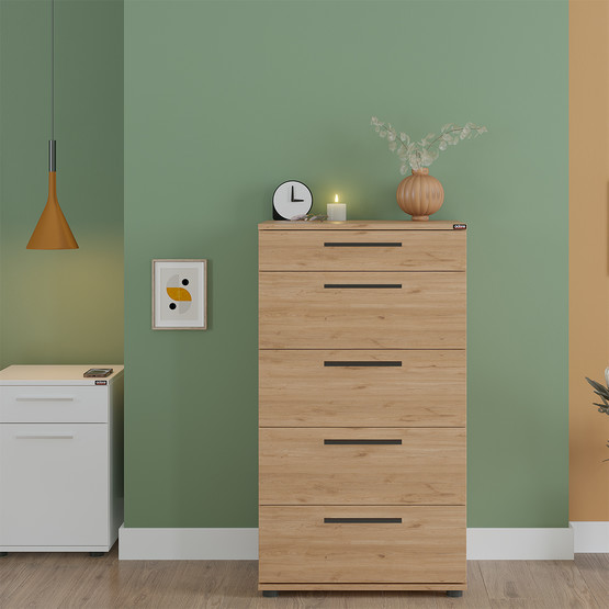 Adore Trendline 5 Çekmeceli Şifonyer Florida Meşe