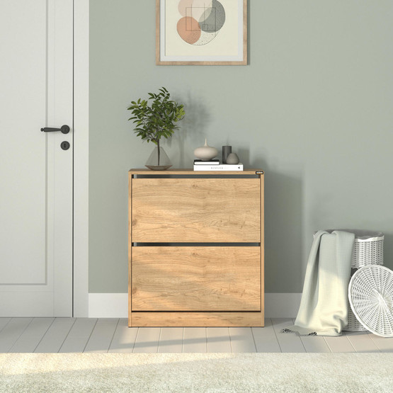 Adore Flat Duo 2 Katlı Geniş Ayakkabılık - Florida Meşe