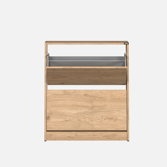 Adore Flat Duo 2 Katlı Geniş Ayakkabılık - Florida Meşe