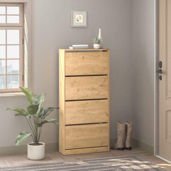 Adore Flat Duo 4 Katlı Geniş Ayakkabılık - Florida Meşe