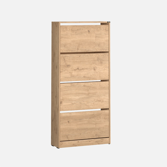 Adore Flat Duo 4 Katlı Geniş Ayakkabılık - Florida Meşe