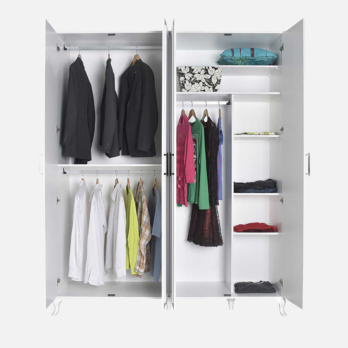    Adore Country 4 Kapaklı Gardırop-Mat Lake Beyaz 