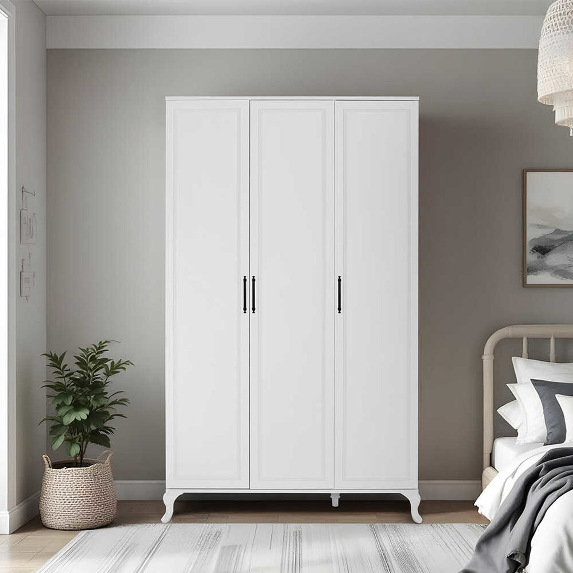    Adore Country 3 Kapaklı Gardırop-Mat Lake Beyaz  