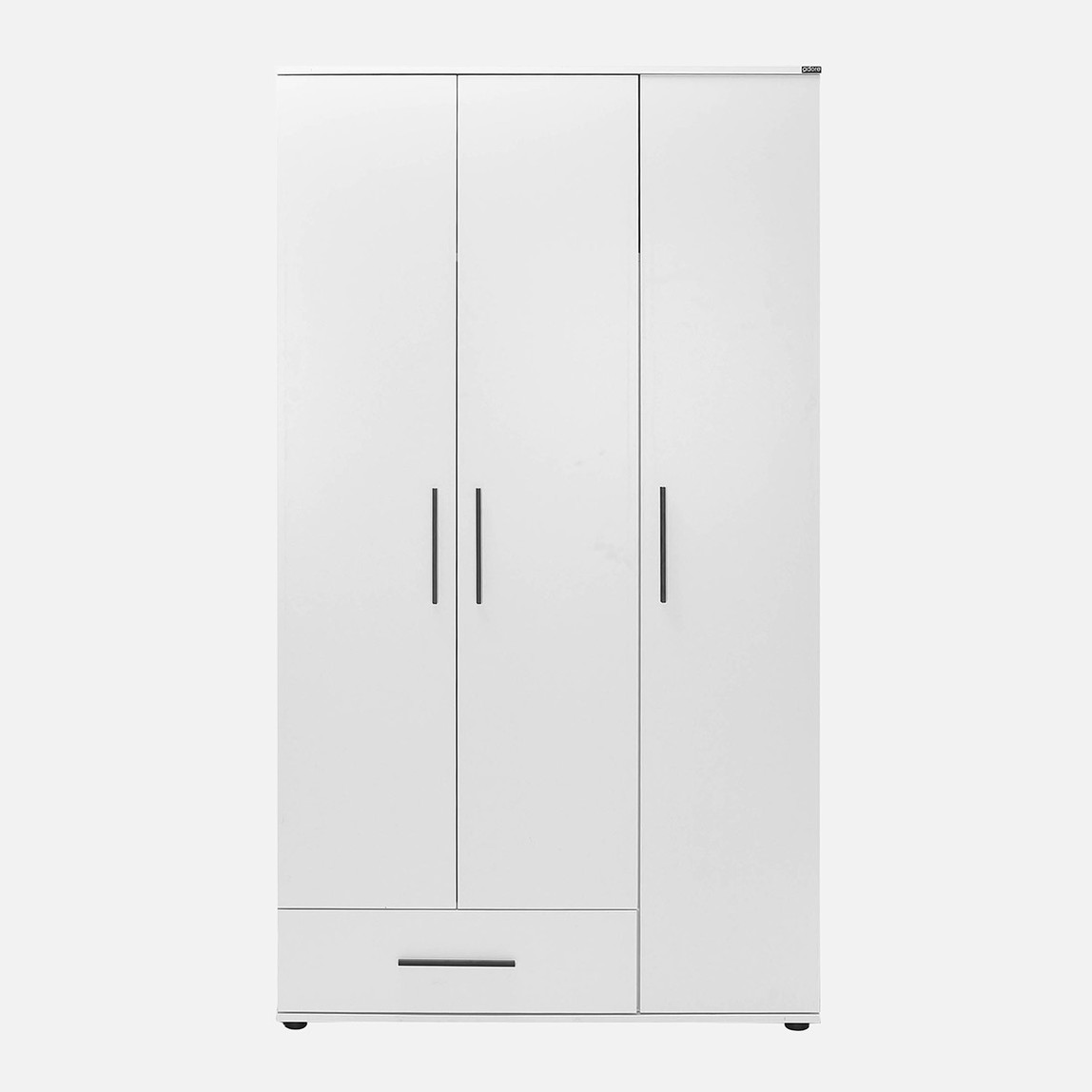    Adore White 3 Kapaklı Tek Çekmeceli Gardırop-Mat Beyaz 