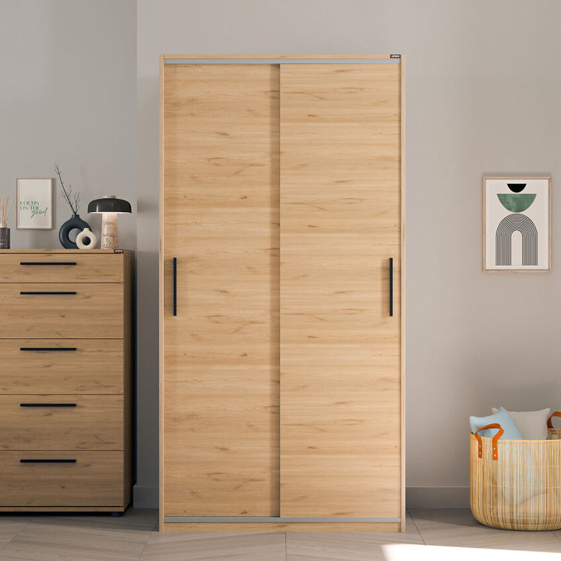    Adore Sürgü Kapılı Gardırop Florida Meşe  