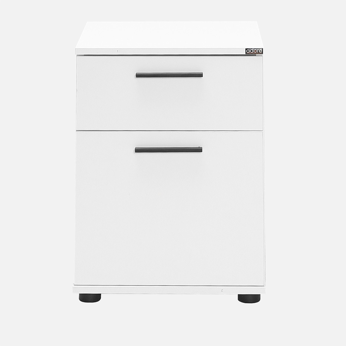    Adore White Çekmeceli Kapaklı Komodin-Mat Beyaz  