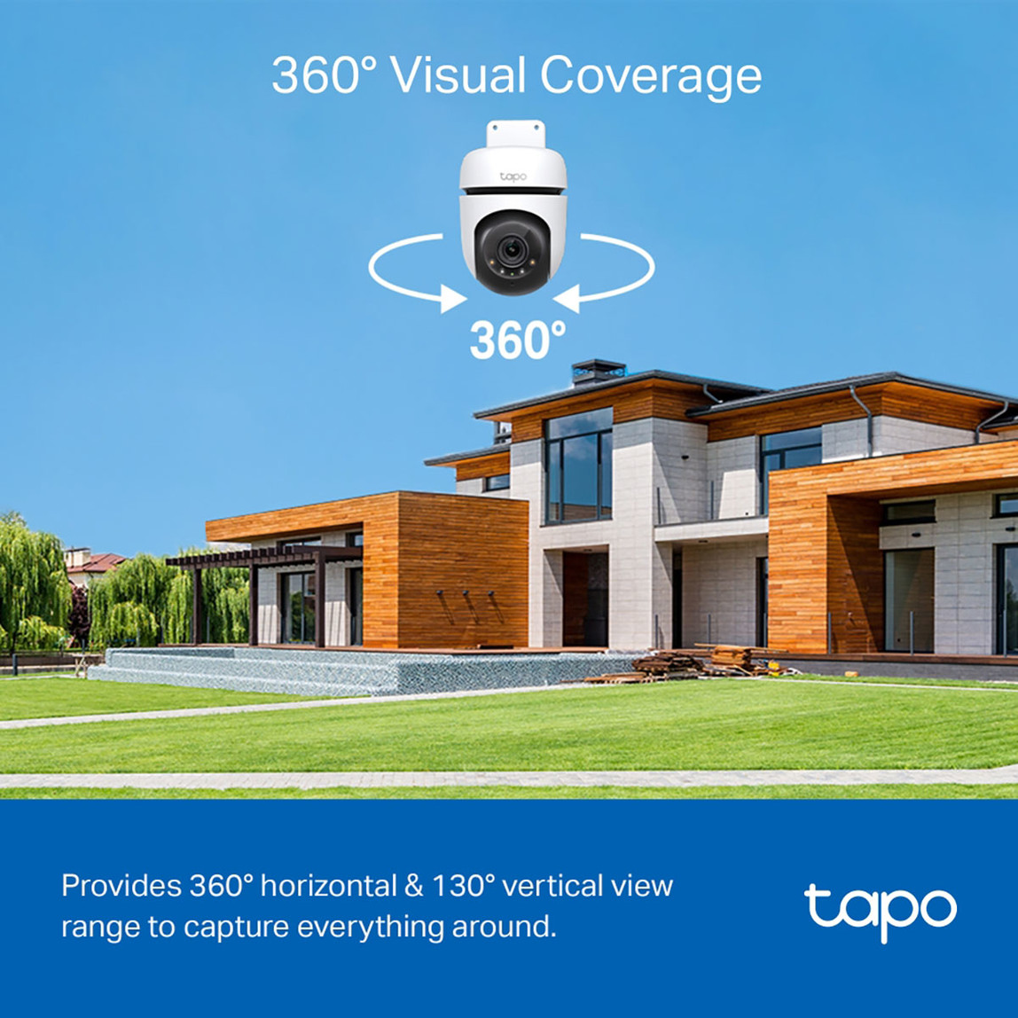    TP-Link Tapo C510W 2K Dış Mekan Yatay ve Dikey 512 GB Hafıza Destekli Wi-Fi Güvenlik Kamerası  
