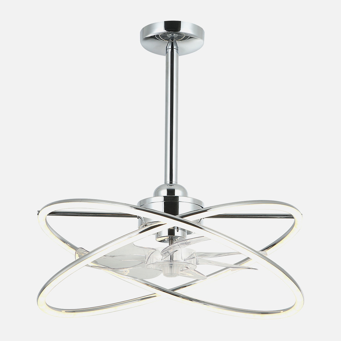    Lucea Mianes 01 Fanlı Led Avize Krom 