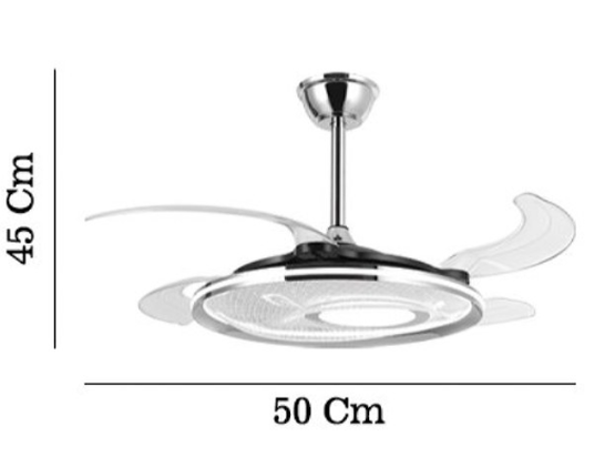 Lucea Panada 02 Fanlı Led Avize Krom