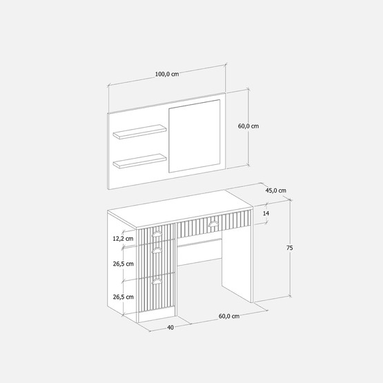 Fly Selina Makyaj Masası