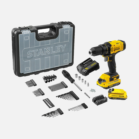 Stanley SCD700D2KA 18V 2Ah V20 Çift Akülü Darbesiz Matkap