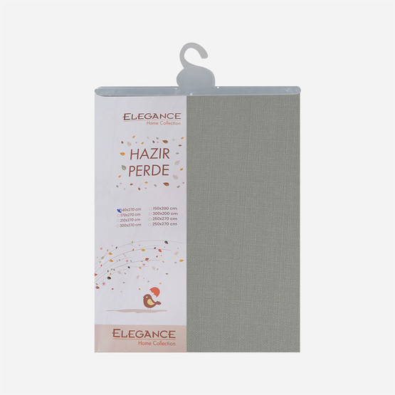 Milpa Keten Fon Perde Açık Gri