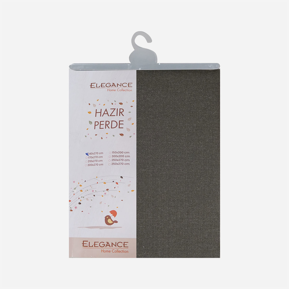    Milpa Keten Fon Perde Gri 