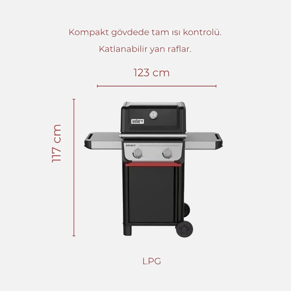    Weber Spirit Gazlı Barbekü Mangal E210 
