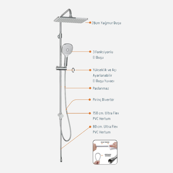 Adell Mode S Duş Sistemi