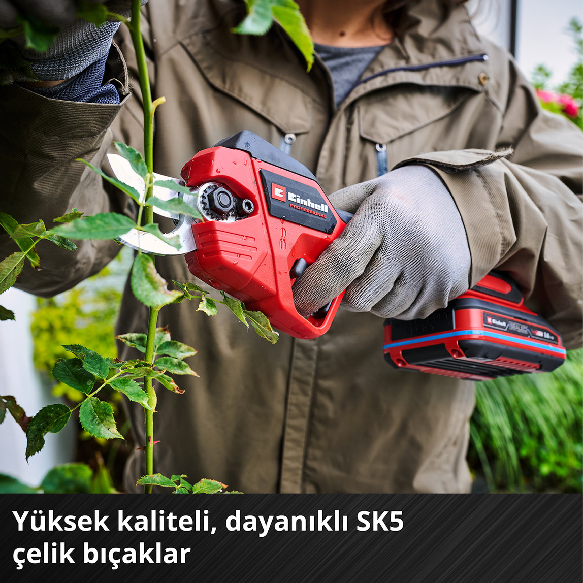    Einhell GP-LS 18/28 Li BL - Solo, Kömürsüz Akülü Budama Makası (Akü ve Şarj Cihazı Dahil Değildir) 