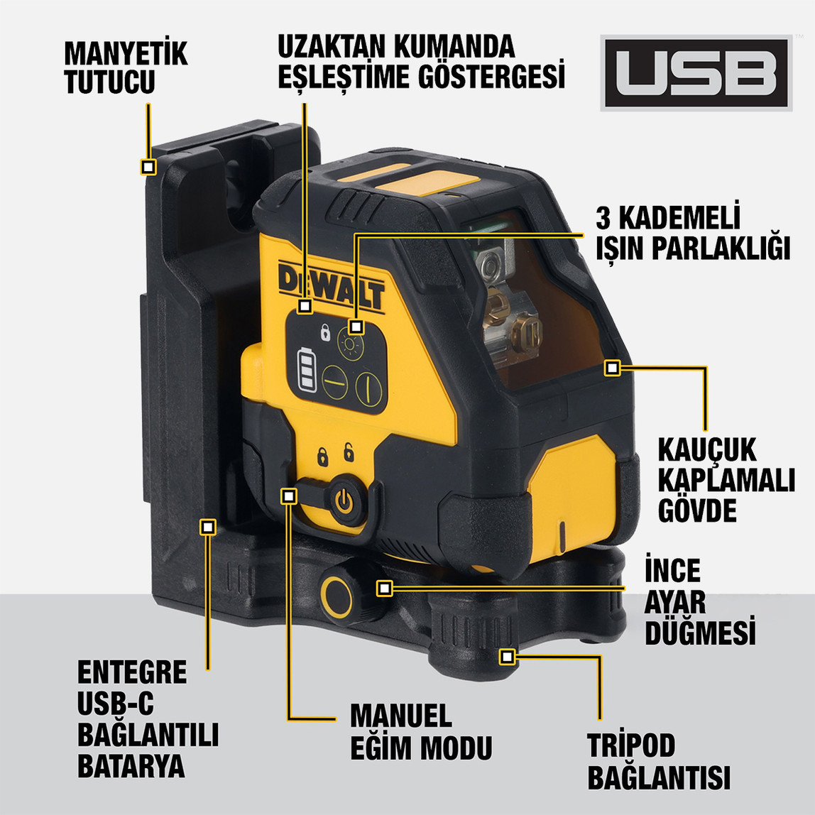    Dewalt DCLE14201RB-XJ Çizgi Lazer Kırmızı

 