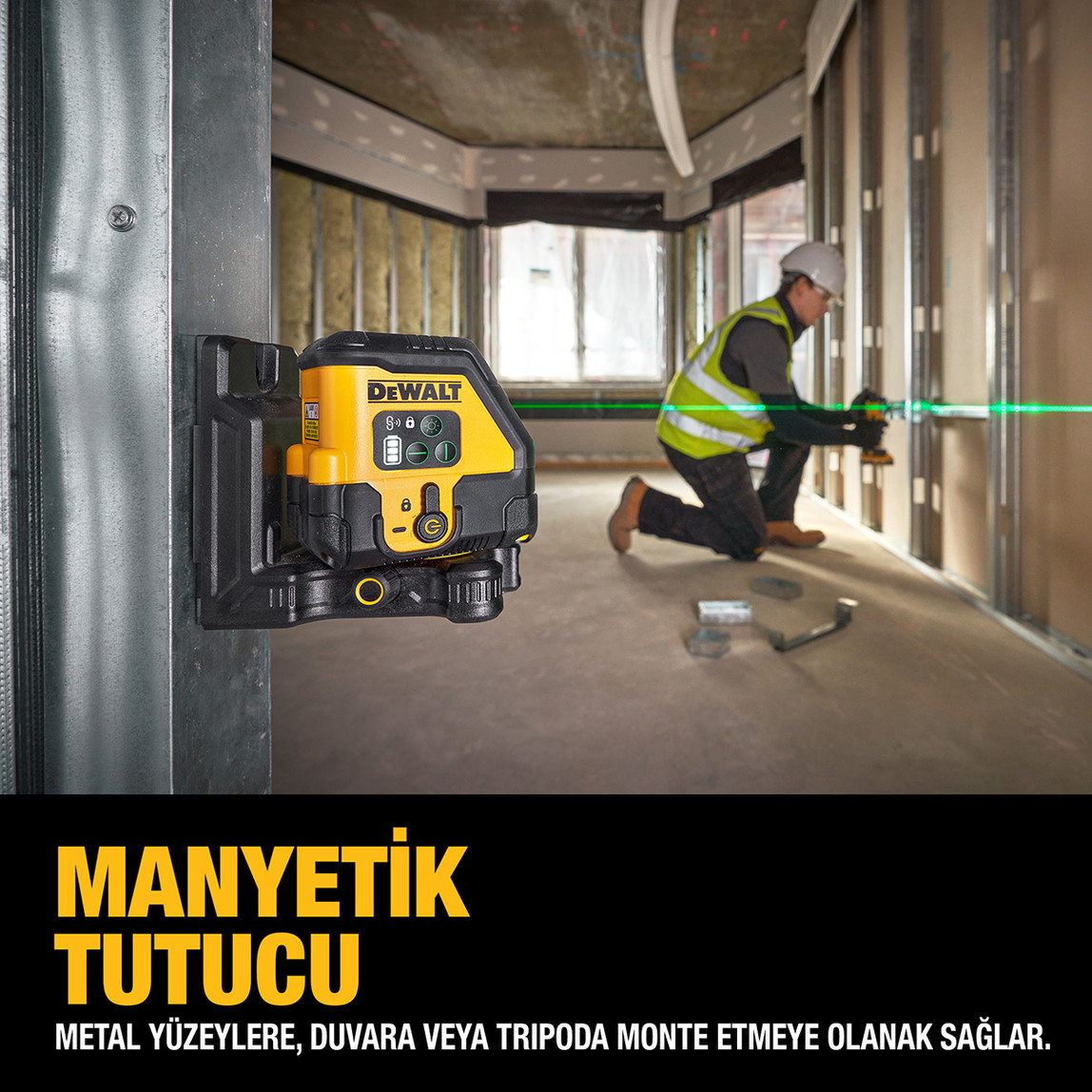    Dewalt DCLE14201GB-XJ Yeşil Çizgi Otomatik Lazer Hizalama 