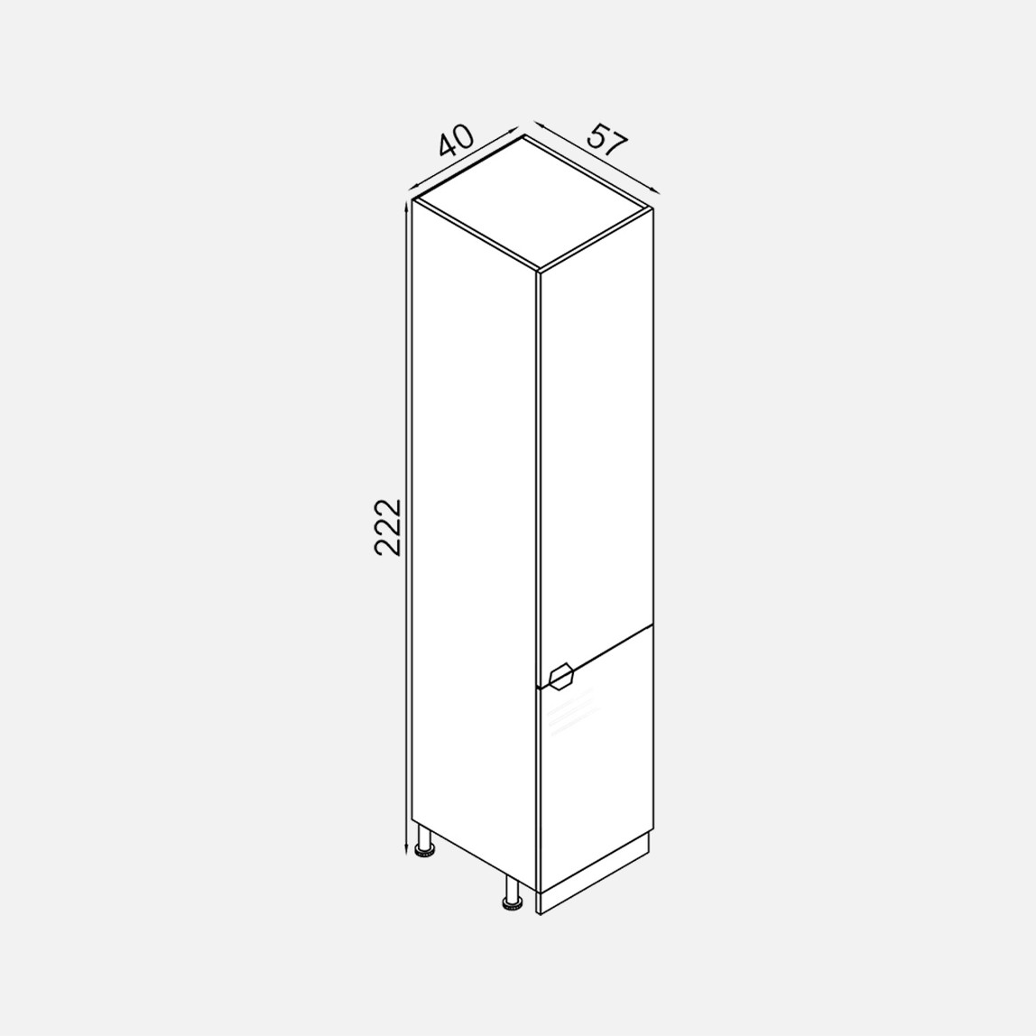    Fly Light MDF Mutfak Boy Dolabı 40cm 