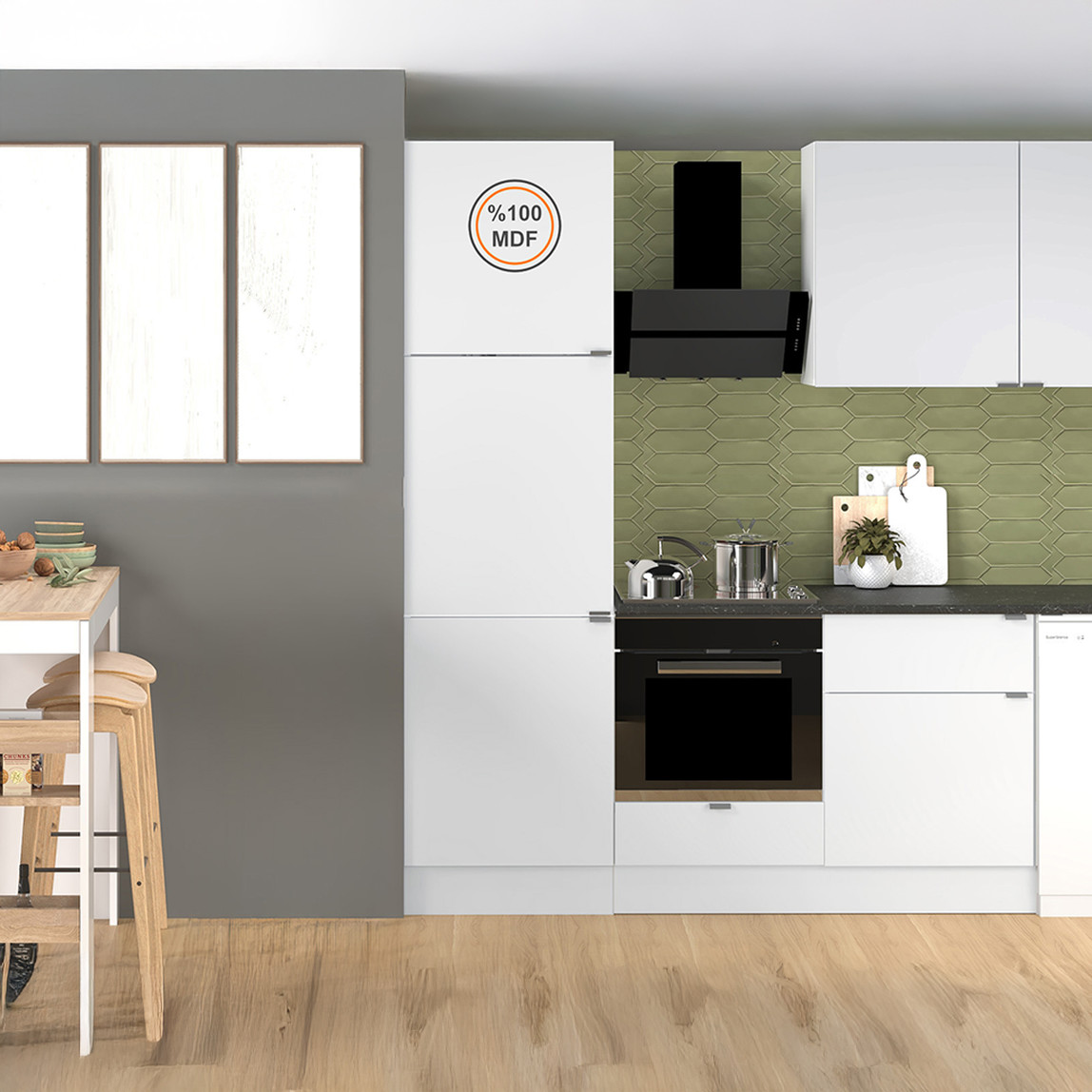    Fly Light MDF Mutfak Boy Dolabı 60cm 