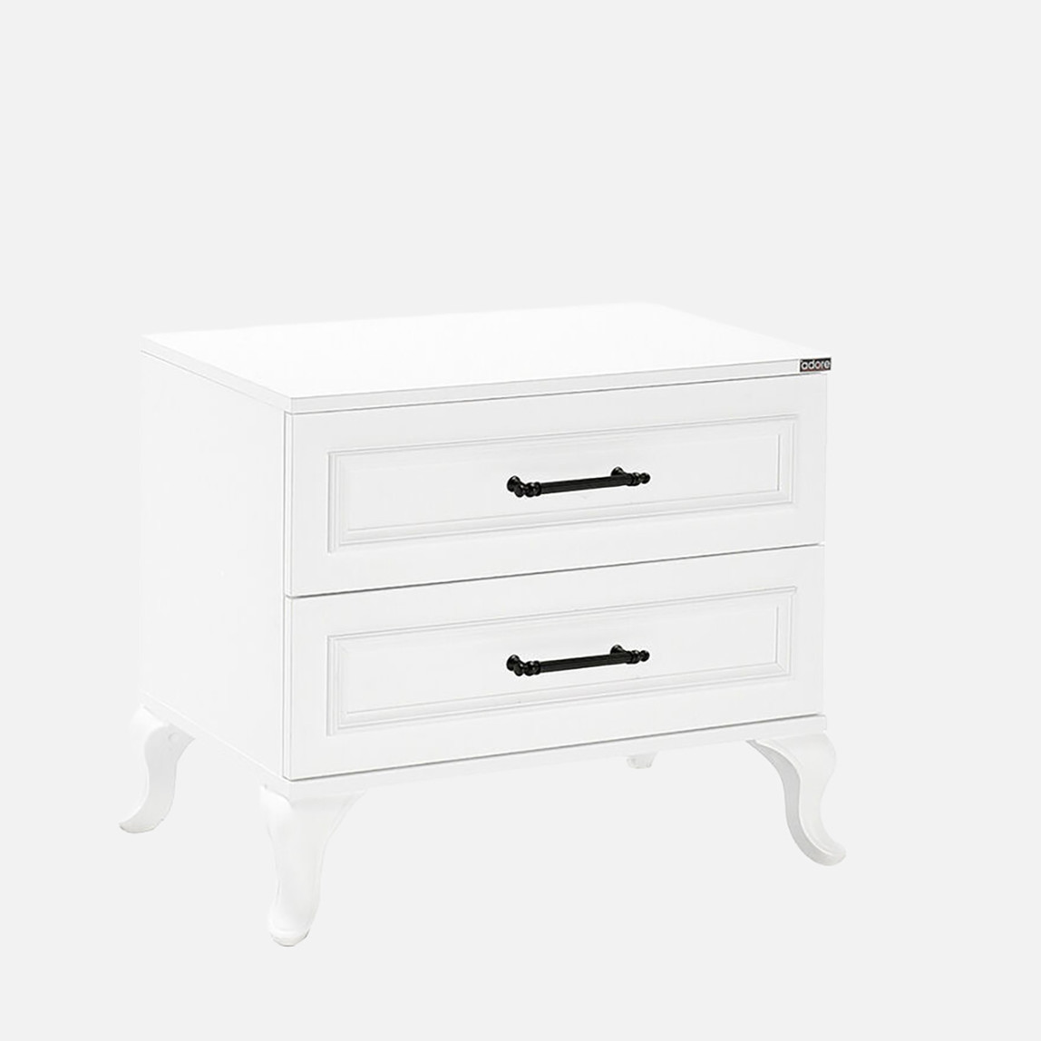    Country 2 Çekmeceli Komodin-Mat Lake Beyaz 51x53x40 cm (GxYxD) 