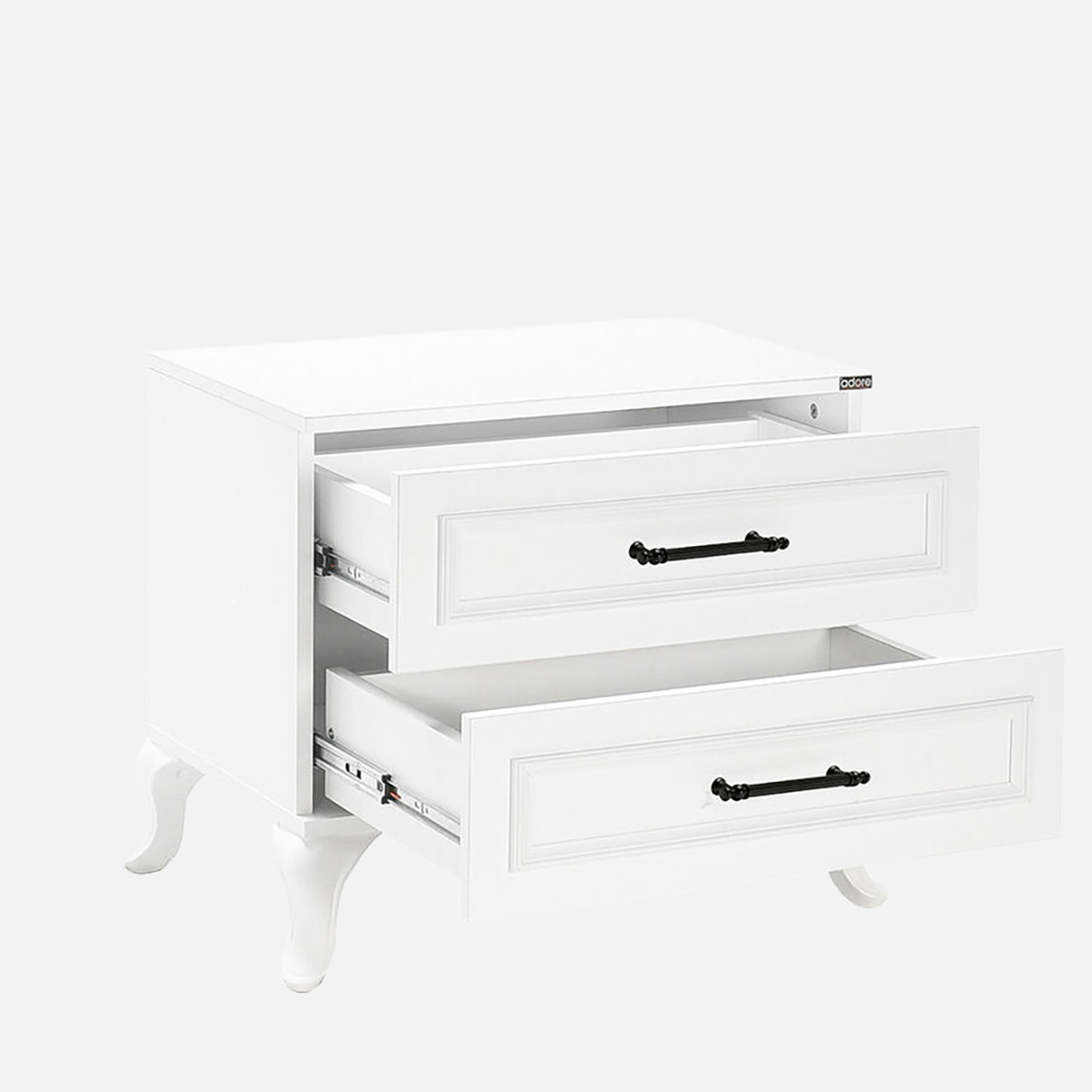    Country 2 Çekmeceli Komodin-Mat Lake Beyaz 51x53x40 cm (GxYxD) 