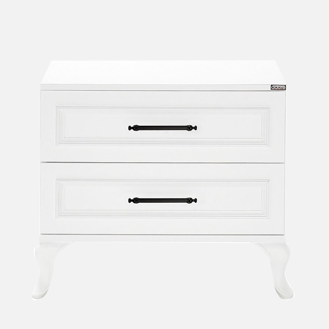    Country 2 Çekmeceli Komodin-Mat Lake Beyaz 51x53x40 cm (GxYxD) 