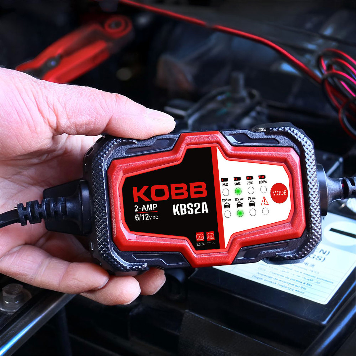    Kobb KBS2A 6V/12V 60Ah Akıllı Akü Şarj ve Akü Bakım Desülfatör 