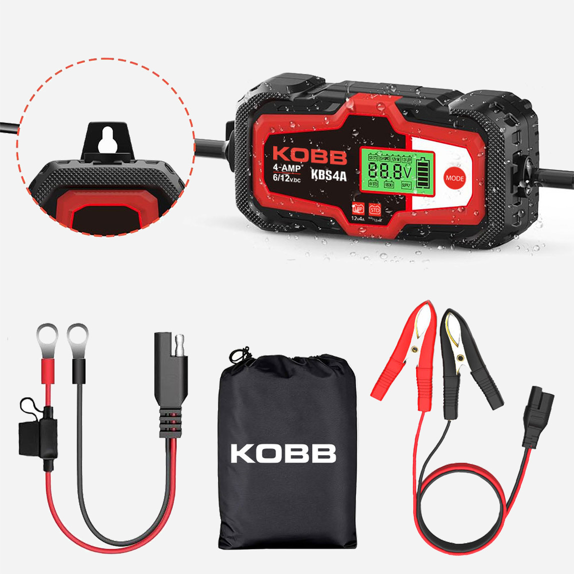    Kobb KBS4A 6/12V 120A Dijital Akü Şarj ve Akü Bakım Desülfatör  Power Supply 