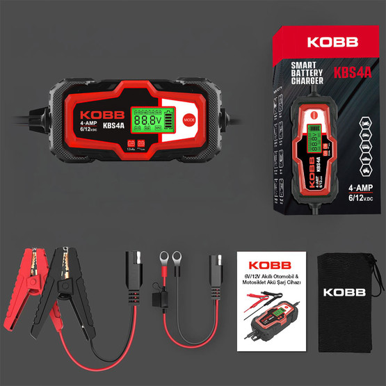 Kobb KBS4A 6/12V 120A Dijital Akü Şarj ve Akü Bakım Desülfatör  Power Supply