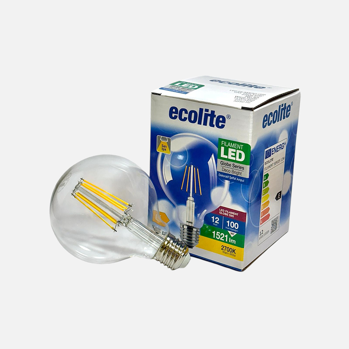    Ecolite LED Filament G9512W Sarı Işık (2700K) 