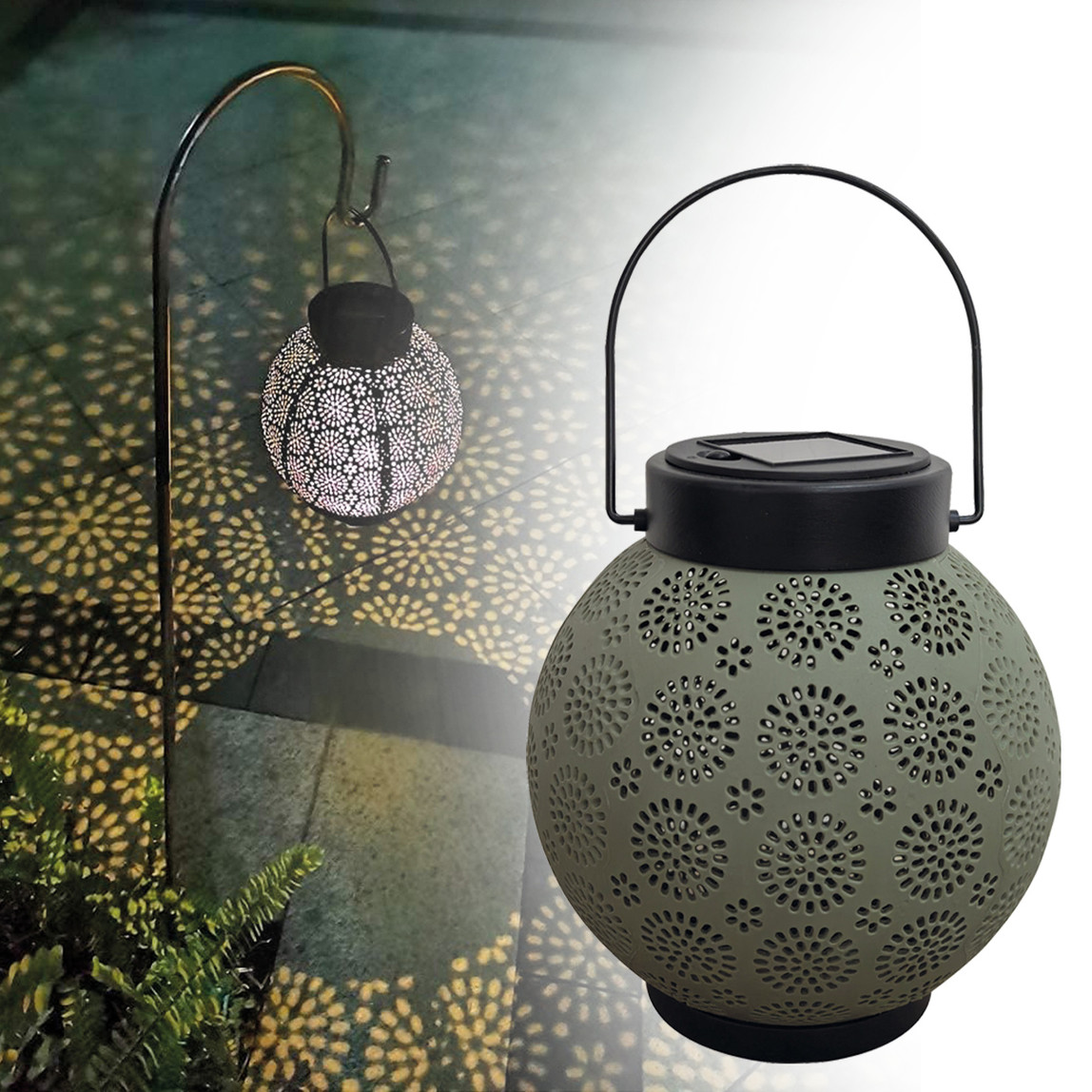    Greentech GT-SL26G Güneş Enerjili 223 Cob Ledli, Hareket Sensörlü 3 Taraflı Aydınlatma 