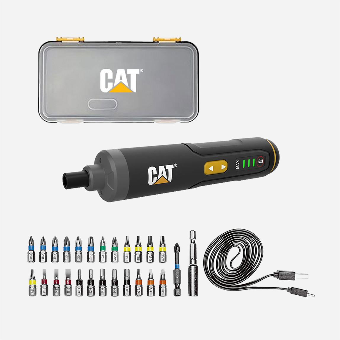    CAT DX1110 3.6Volt 1.5Ah. Li-ion Akıllı Şarjlı Tornavida (26 adet Bits Uç Seti Hediyeli) 