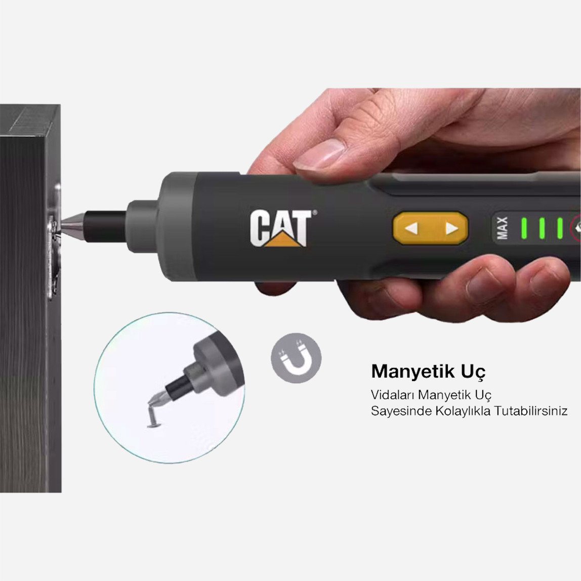    CAT DX1110 3.6Volt 1.5Ah. Li-ion Akıllı Şarjlı Tornavida (26 adet Bits Uç Seti Hediyeli) 