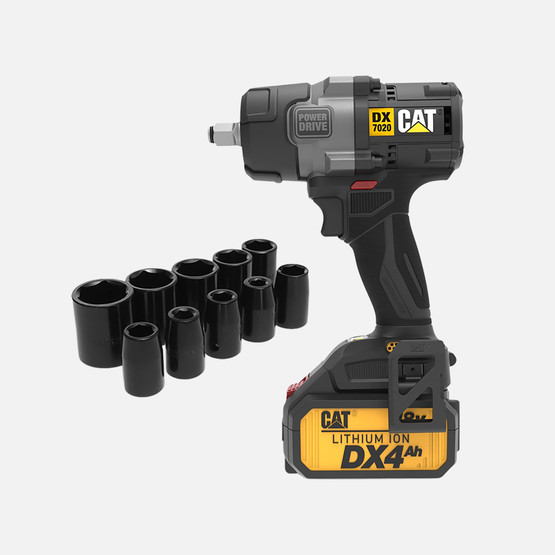 CAT DX7020 18Volt 4.0 Ah Çift Akülü Kömürsüz 700-880Nm Profesyonel Şarjlı Somun Sıkma