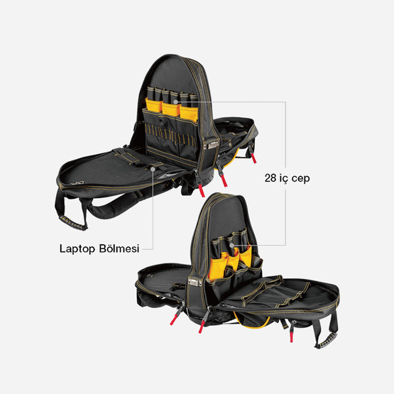 CAT DA980197 18'' 2 Bölmeli Ağır Hizmet Bez Alet Sırt Takım Çantası