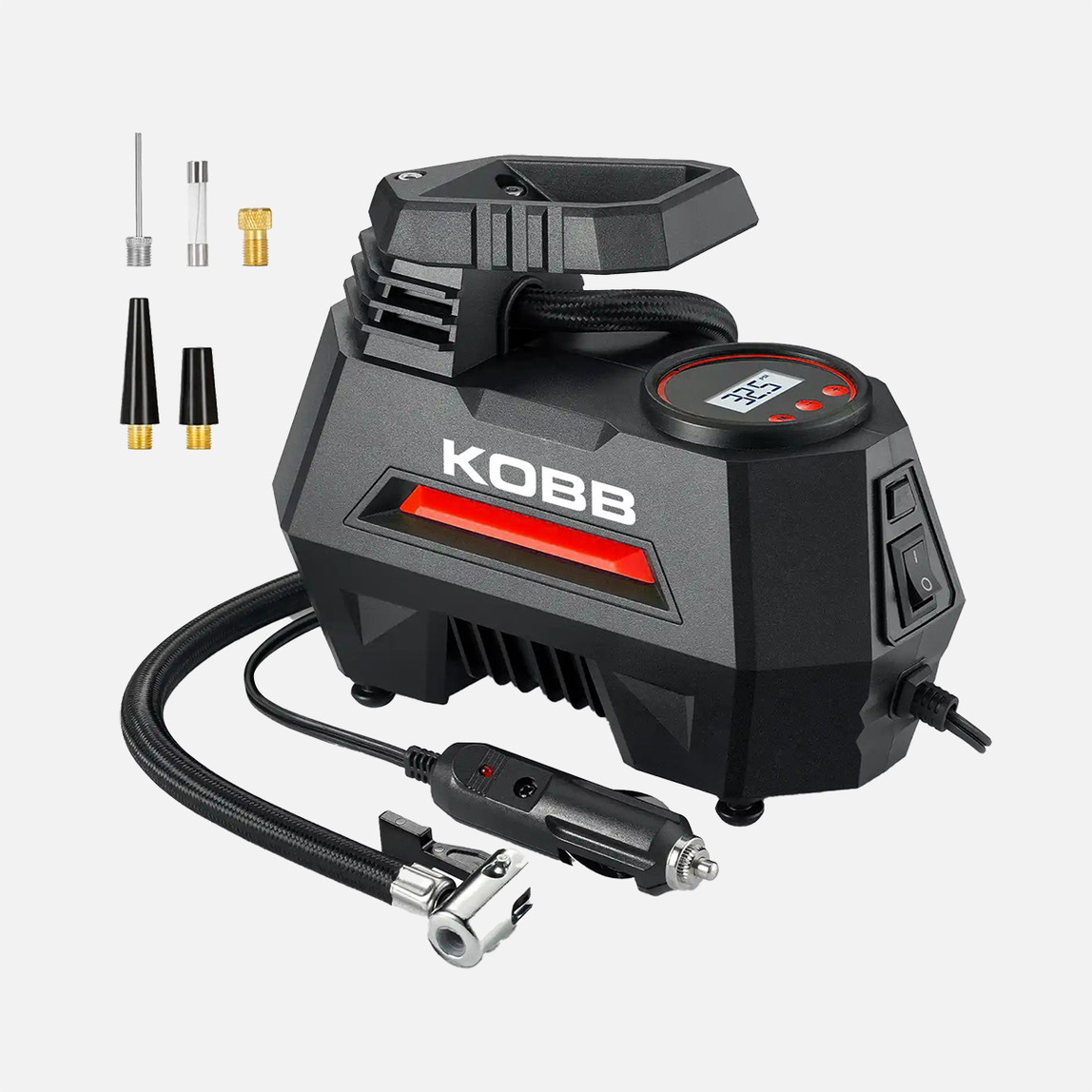    KOBB KB180 12Volt 150 PSI Ayarlanabilir Dijital Basınç Göstergeli Lastik Şişirme Pompası 