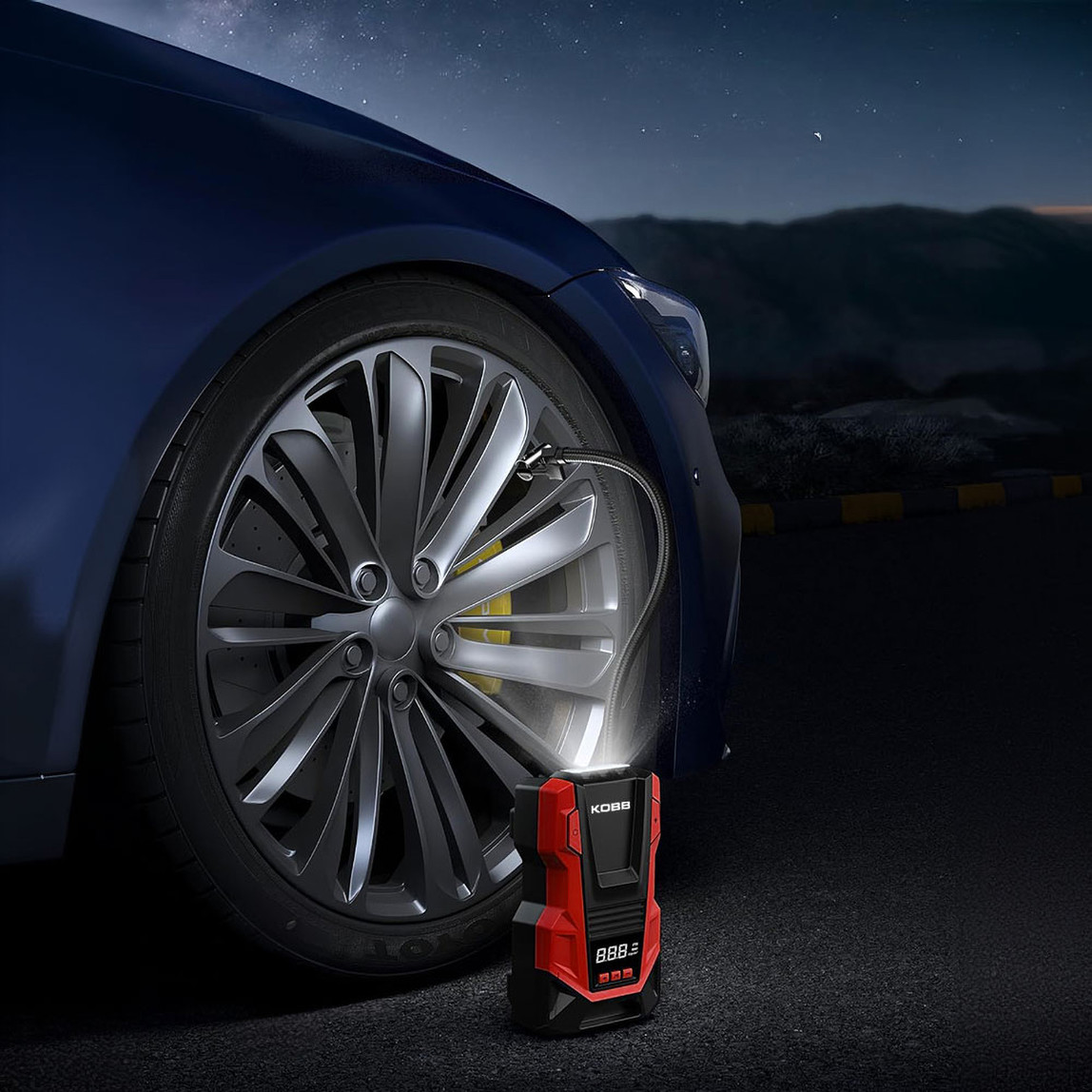    KOBB KB220 12Volt/220Volt 150 PSI Dijital Basınç Göstergeli Lastik Şişirme Pompası 