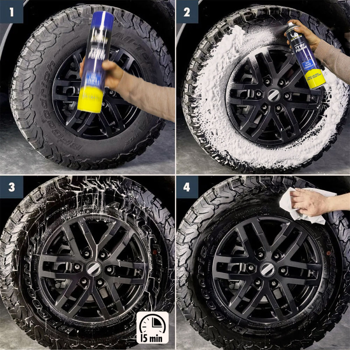    Michelin MC34327 520ml Lastik Parlatma ve L65 Bakım Köpüğü  