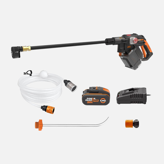 WORX WG633E 20Volt 4.0Ah. Li-ion 56Bar Kömürsüz Basınçlı Yıkama Tabancası (2 Parça Yıkama Seti)