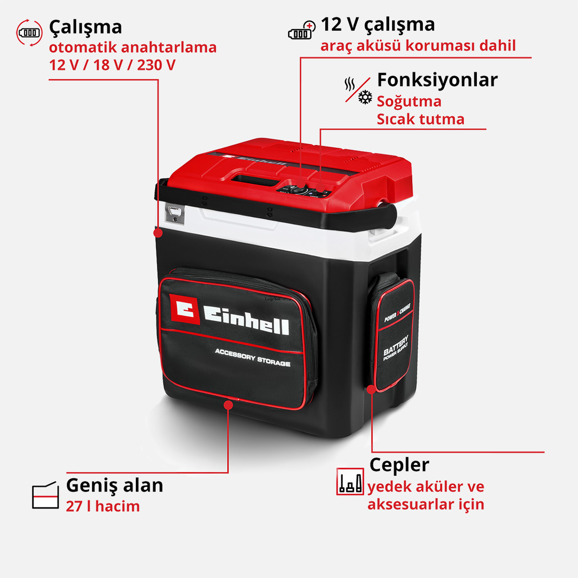    Einhell Akülü Oto Buzluk TE-COL 18/20 LI SOLO 