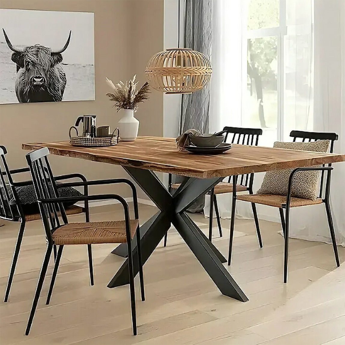    Ferforje Örümcek Masa Ayağı 40x60 Profil  