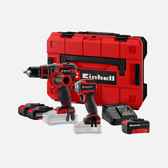 Einhell Profesyonel 2'li Makine Seti (TP-CD 18/80 Li-i BL (2x2.0Ah-1x4.0Ah) Akülü Darbeli Matkap ve TP-CI 18/250-C Li BL