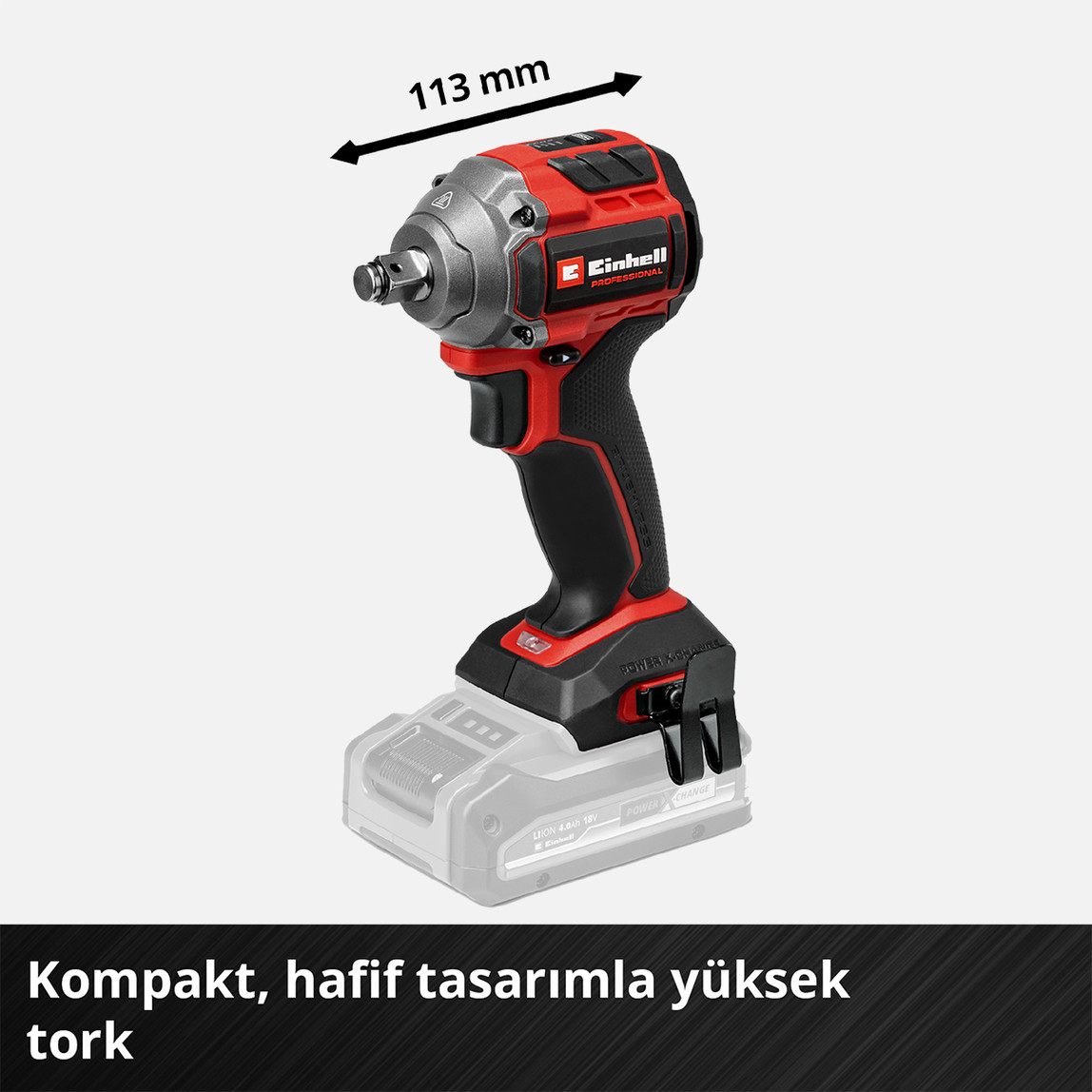    Einhell Profesyonel TP-CW 18/260-C Li BL Solo Akülü Somun Sıkma (Akü ve Şarj Cihazı Dahil Değildir.) 
