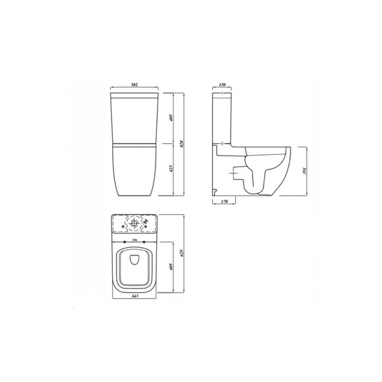 VitrA  S25 Square Klozet Takımı