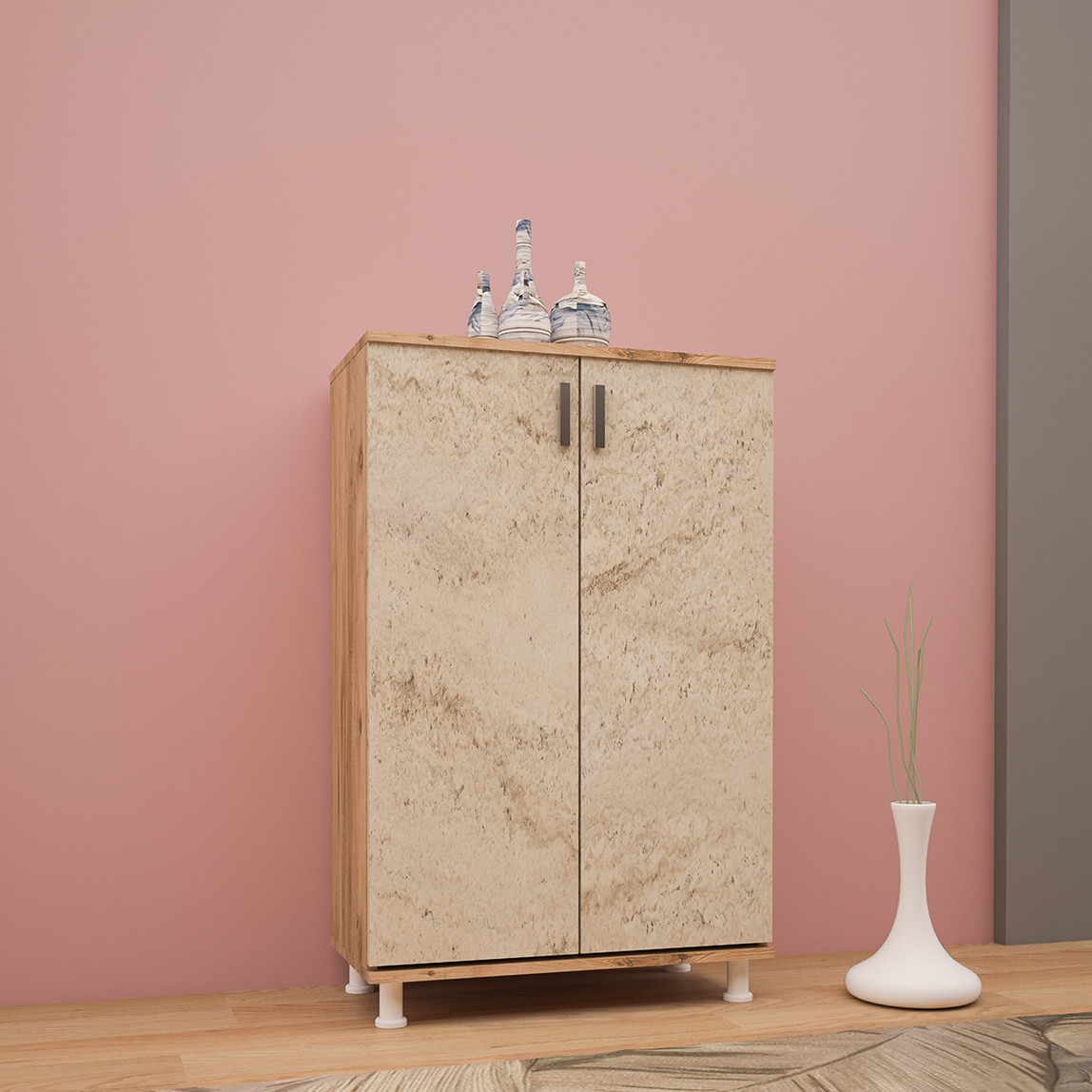    Movemo CT142 Çam Traverten Çok Amaçlı Dolap 