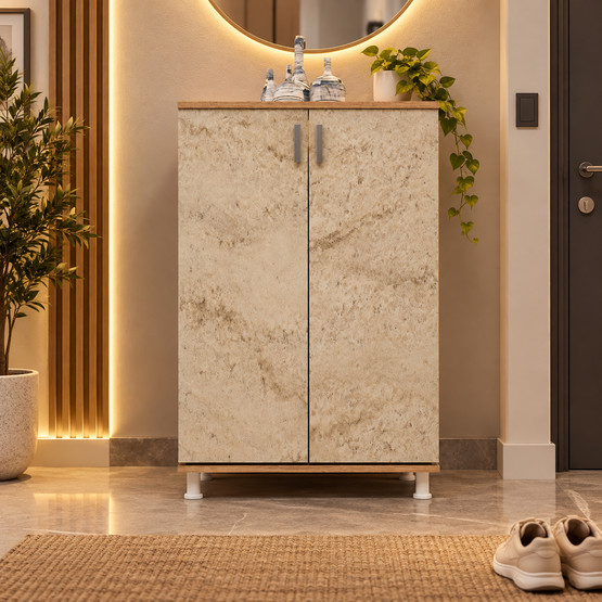 Movemo CT142 Çam Traverten Çok Amaçlı Dolap