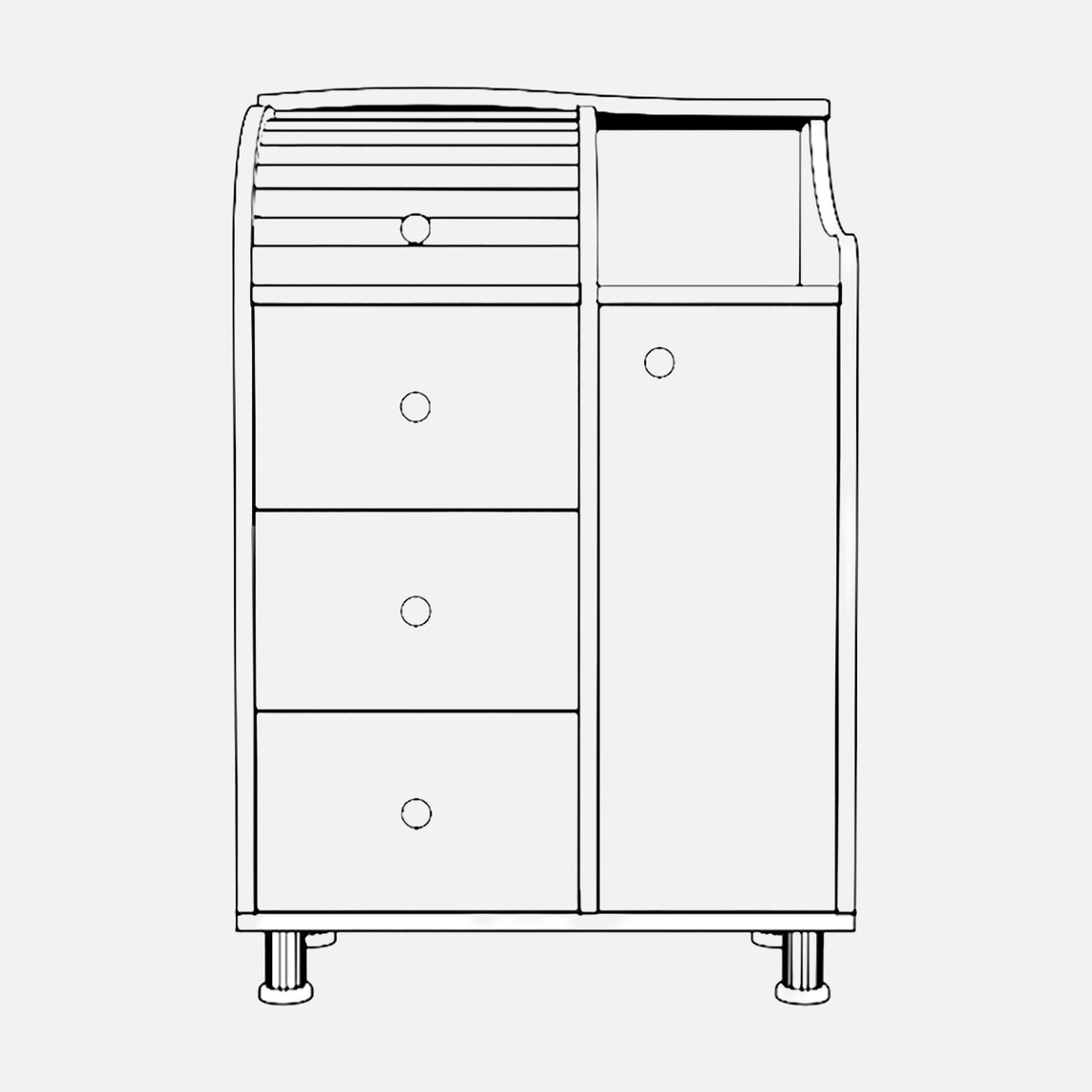    Movemo CT011 Çam Traverten Çok Amaçlı Dolap 