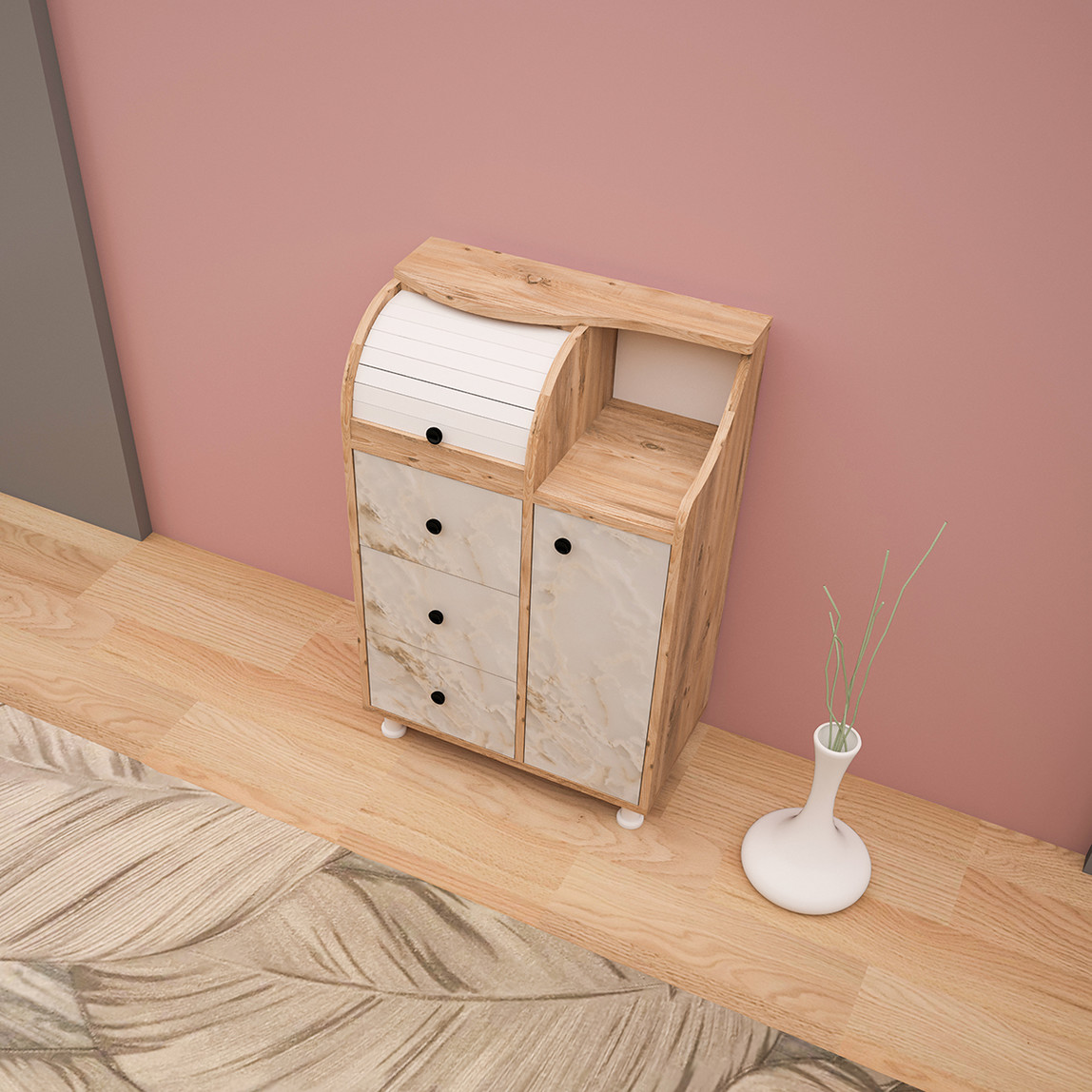    Movemo CM011 Çam Mola Çok Amaçlı Dolap 