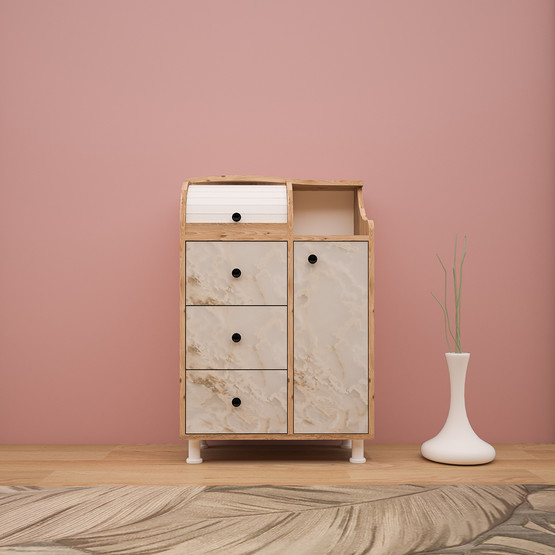 Movemo CM011 Çam Mola Çok Amaçlı Dolap